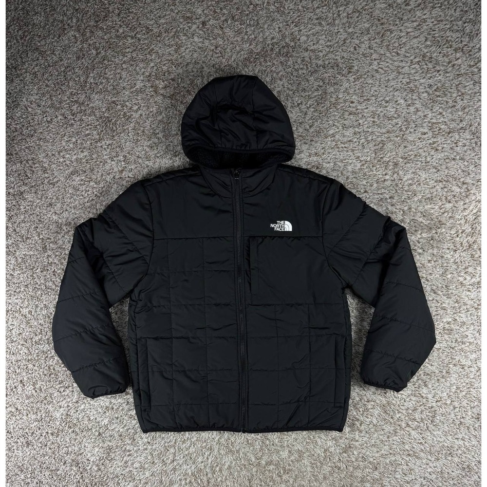 The North Face Boys' Reversible Shasta Full-Zip Hooded Jacket Black XXL 18/20